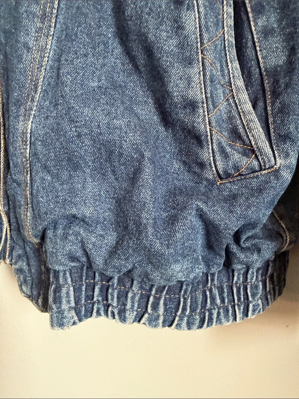 Vintage 90s Members Only Stone Canyon Denim Bomber Jacket Corduroy Trim 2X
